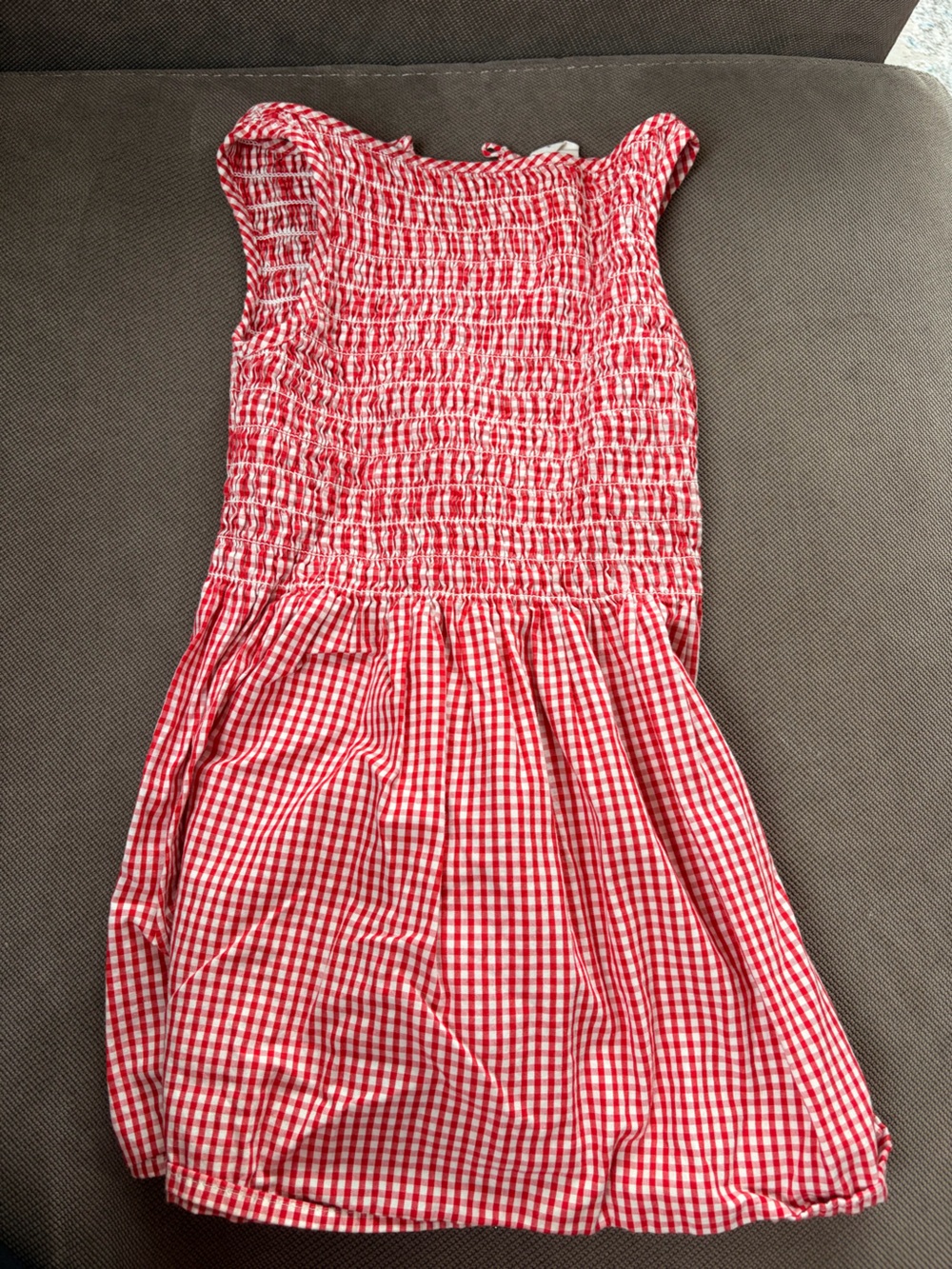 GAP Red and White Gingham Smocked Girls' Dress